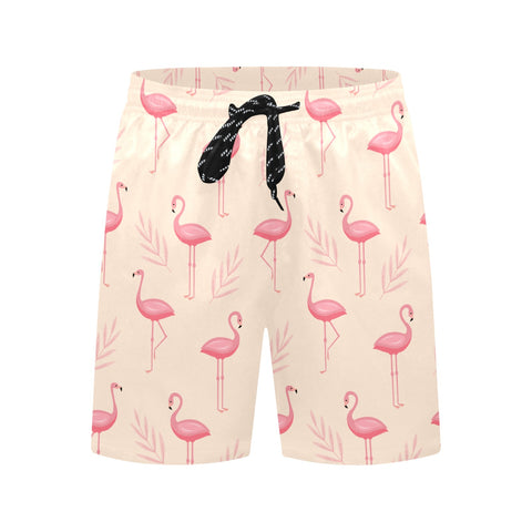 Flamingo-Men's-Swim-Trunks-AntiqueWhite-Front-View