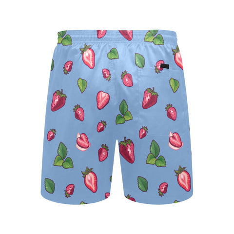 Strawberry-Mens-Swim-Trunks-Cornflower-Blue-Back-View