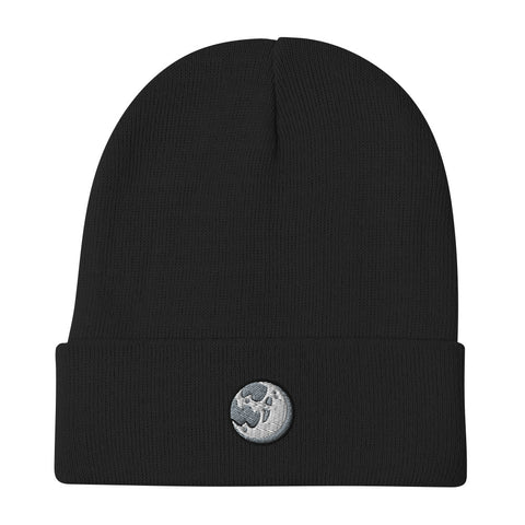 Full Moon Embroidered Beanie