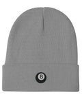 Magic-Eight-Ball-Embroidered-Beanie-Gray-Front-View