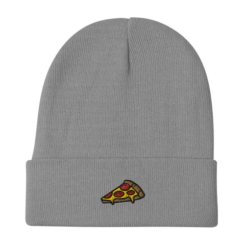 Pepperoni Pizza Embroidered Beanie