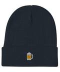 Beer-Mug-Embroidered-Beanie-Navy-Front-View