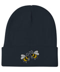 Bee-Mine-Embroidered-Beanie-Navy-Front-View