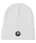 Magic-Eight-Ball-Embroidered-Beanie-White-Front-View