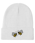 Bee-Mine-Embroidered-Beanie-White-Front-View