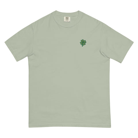 Four-Leaf-Clover-Embroidered-T-Shirt-Bay-Front-View