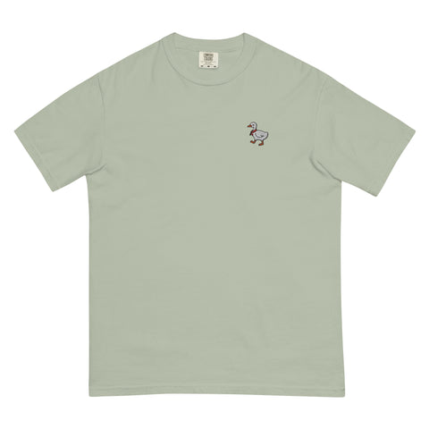 Waddling-Goose-Embroidered-T-Shirt-Bay-Front-View