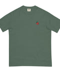 Strawberry-Embroidered-T-Shirt-Blue-Spruce-Front-View