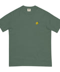 Lemon-Embroidered-T-Shirt-Blue-Sqruce-Front-View