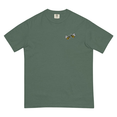 Bee-Mine-Embroidered-T-Shirt-Blue-Spruce-Front-View