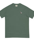 Waddling-Goose-Embroidered-T-Shirt-Blue-Spruce-Front-View