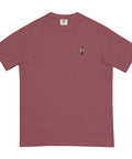 Bubble-Tea-Embroidered-T-Shirt-Brick-Front-View