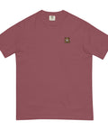 Brown-Bear-Embroidered-T-Shirt-Brick-Front-View