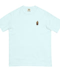 Bubble-Tea-Embroidered-T-Shirt-Chambray-Front-View