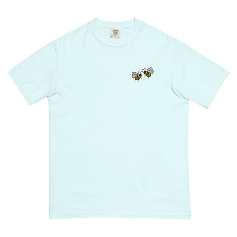 Bee-Mine-Embroidered-T-Shirt-Chambray-Front-View