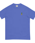 Pineapple-Embroidered-T-Shirt-Flo-Blue-Front-View