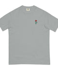 Rose-Embroidered-T-Shirt-Granite-Front-View