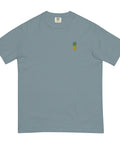 Pineapple-Embroidered-T-Shirt-Ice-Blue-Front-View