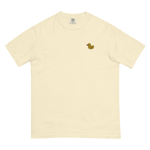 Rubber-Duck-Embroidered-T-Shirt-Ivory-Front-View