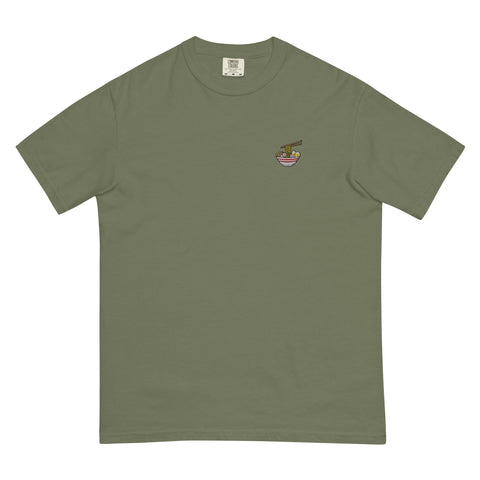 Ramen-Bowl-Embroidered-T-Shirt-Moss-Front-View