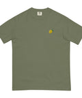 Lemon-Embroidered-T-Shirt-Moss-Front-View