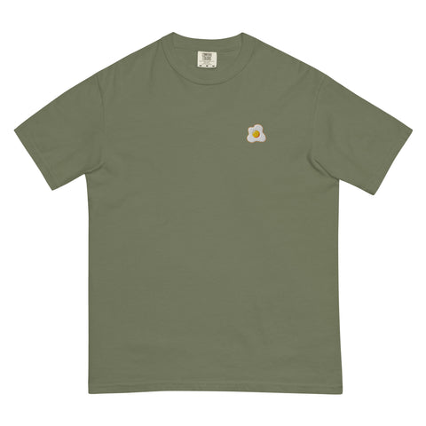 Sunny-Side-Up-Embroidered-T-Shirt-Moss-Front-View