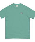 Waddling-Goose-Embroidered-T-Shirt-Seafoam-Front-View