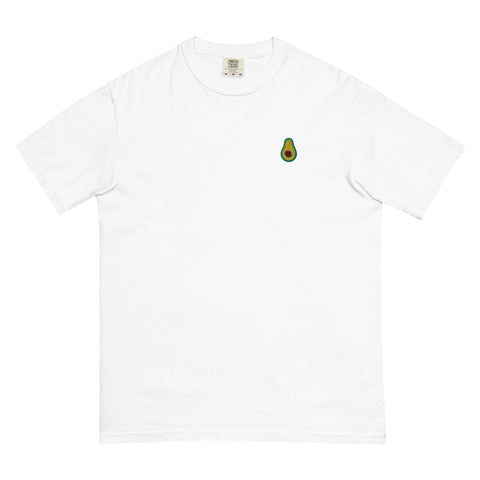 Avocado-Embroidered-T-Shirt-White-Front-View