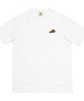 Pepperoni-Pizza-Embroidered-T-Shirt-White-Front-View