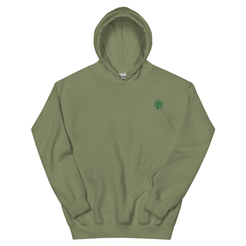 Four-Leaf Clover Embroidered Hoodie