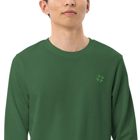 Four-Leaf Clover Embroidered Sweatshirt