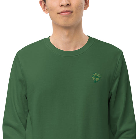 Four-Leaf Clover Embroidered Sweatshirt