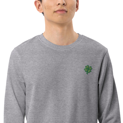 Four-Leaf Clover Embroidered Sweatshirt