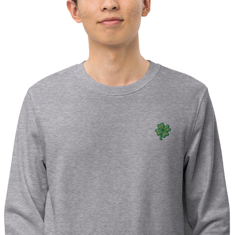 Four-Leaf Clover Embroidered Sweatshirt