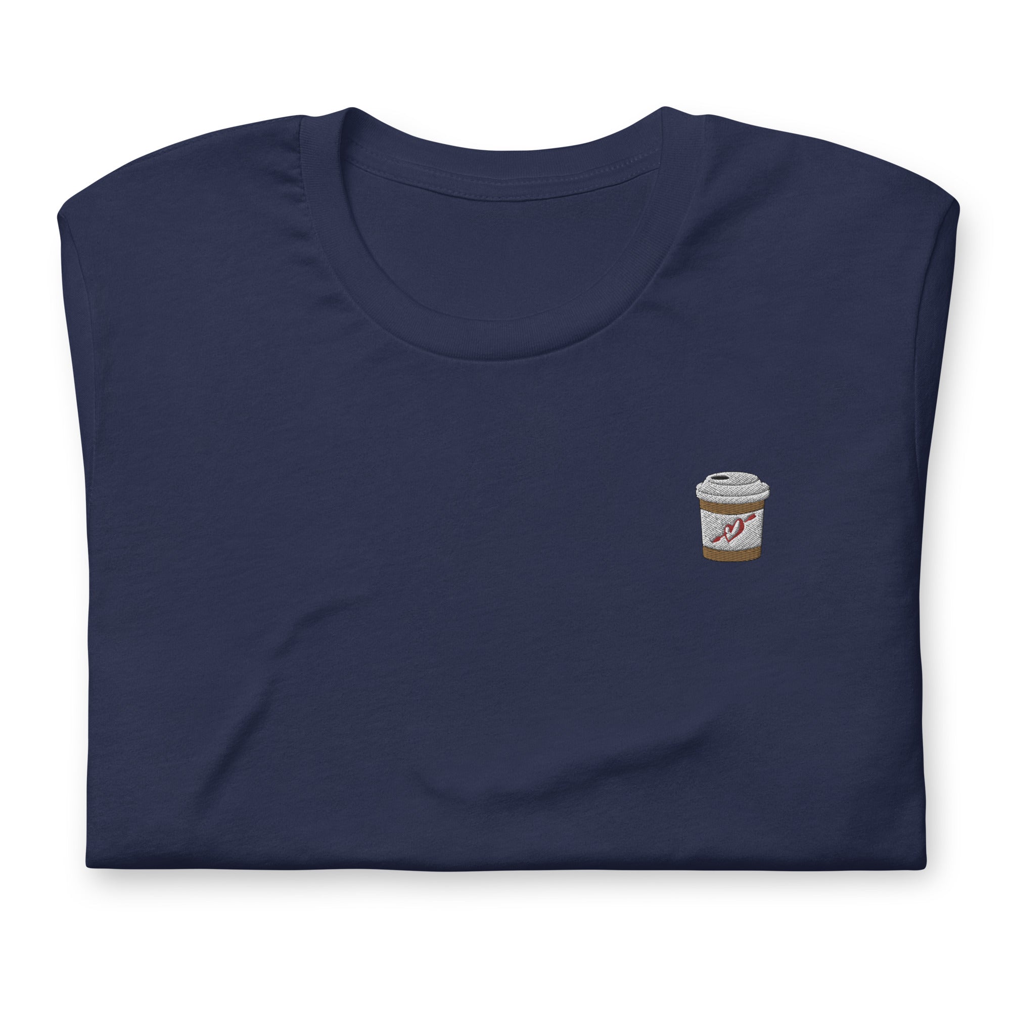 Embroidered Coffee Cup Unisex Tee